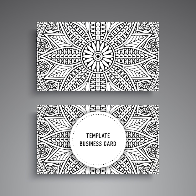 Mandala ornamental business card template