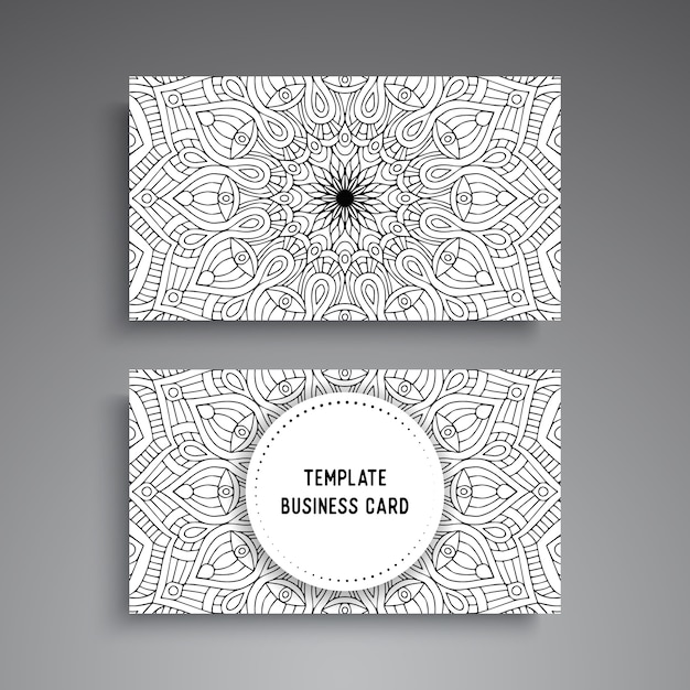 Mandala ornamental business card template