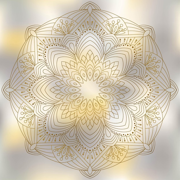 Vector mandala ornamental circle pattern grunge background