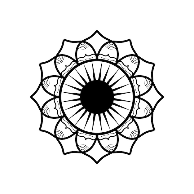 mandala and ornamental design for the coloring page