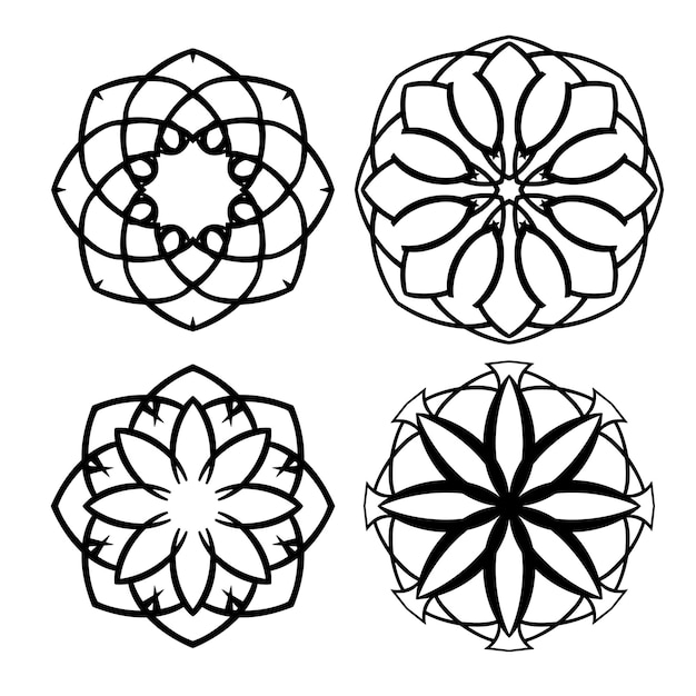 Mandala ornamental element vector