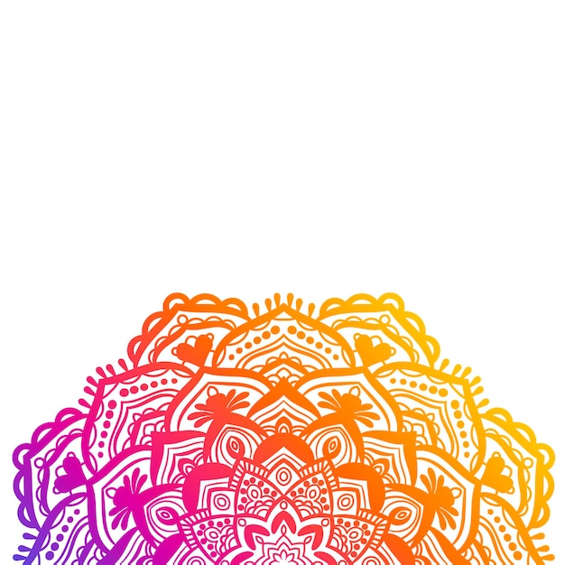 mandala. ornamental round doodle flower isolated on white background. geometric circle element