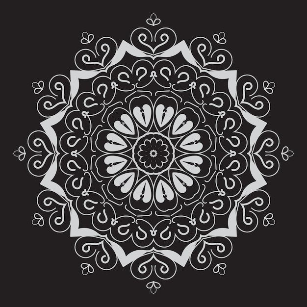 Mandala ornamenthandgetekende illustratie Kan worden gebruikt voor het afdrukken van een wenskaart voor de textieltelefoon