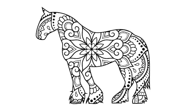 Mandala Paard Kleurplaat Voor Kinderen