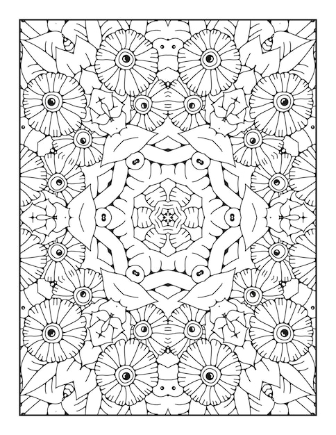 Mandala patroon kleurplaat Overzicht mandala kleurplaat Kleurplaat voor kinderen en volwassenen