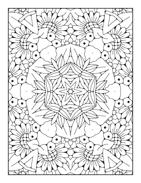 Mandala patroon kleurplaat Overzicht mandala kleurplaat Kleurplaat voor kinderen en volwassenen