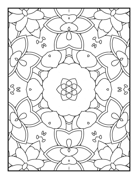 Mandala patroon kleurplaat voor volwassenen Mandala kleurplaat Bloemen mandala kleurplaat