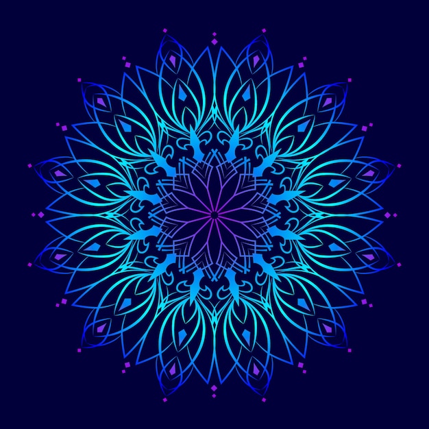 Mandala-patroon met gradiëntkleur