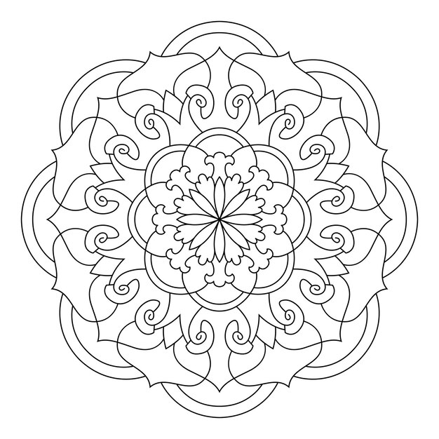Mandala-patroon Oosters decoratief rond ornament kan worden gebruikt als meditatieachtergrond