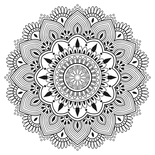 Mandala patroon zwart en wit