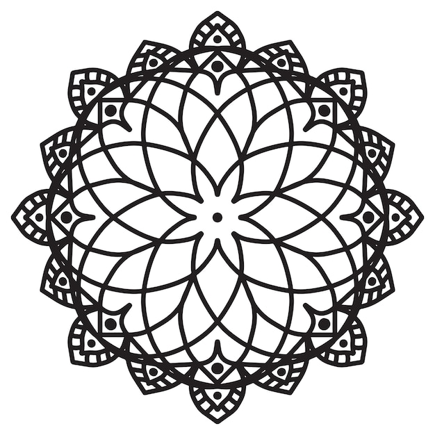 Mandala pattern abstract floral ornament