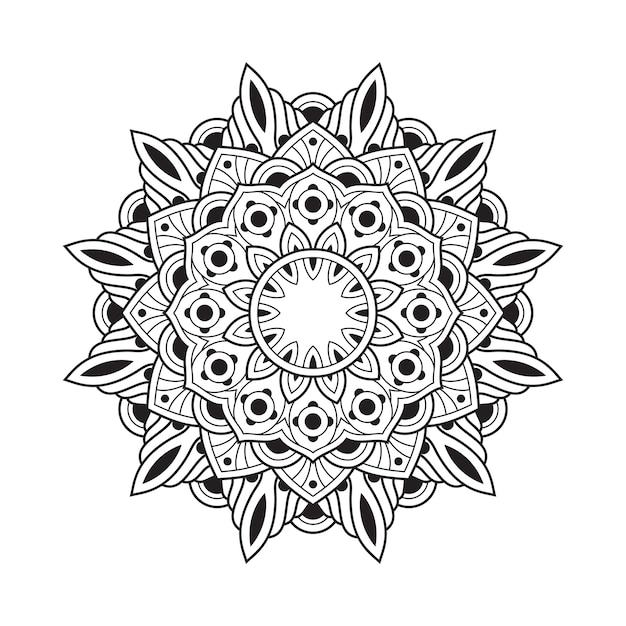 Mandala pattern adult coloring page book