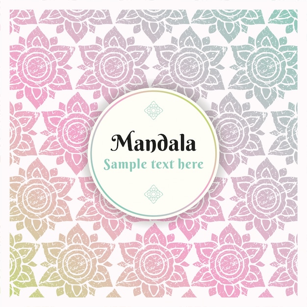 Progettazione decorativa del fondo del modello della mandala