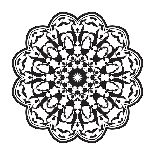 Modello di mandala libro da colorare arte carta da parati design modello di piastrelle biglietto di auguri adesivo pizzo