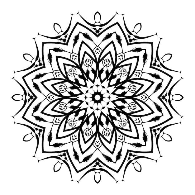 Mandala pattern coloring book art wallpaper design tile pattern greeting card sticker lace