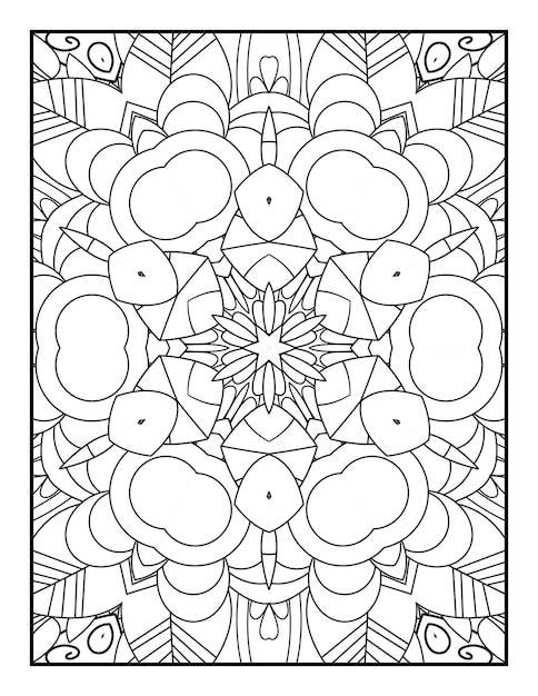 Pagina da colorare con motivo mandala per adulti pagina da colorare mandala floreale pagina da colorare per adulti