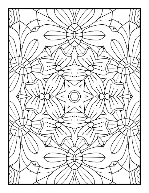 Mandala pattern coloring page for adults Mandala coloring page Floral mandala coloring page