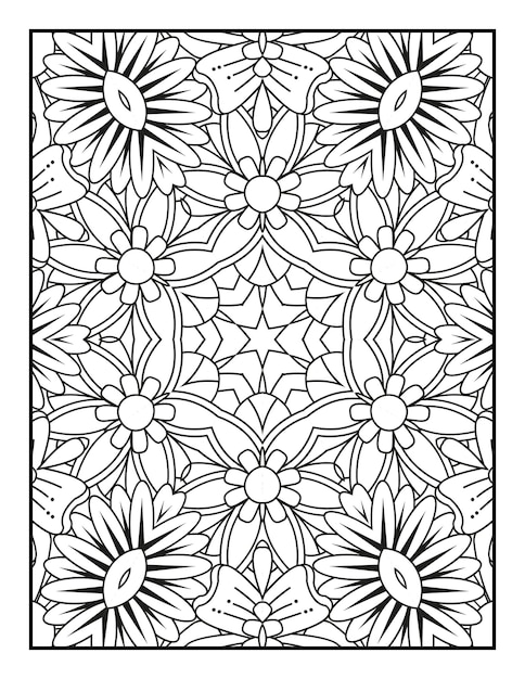 Mandala pattern coloring page for adults Mandala coloring page Floral mandala coloring page