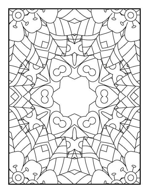 Mandala pattern coloring page for adults Mandala coloring page Floral mandala coloring page