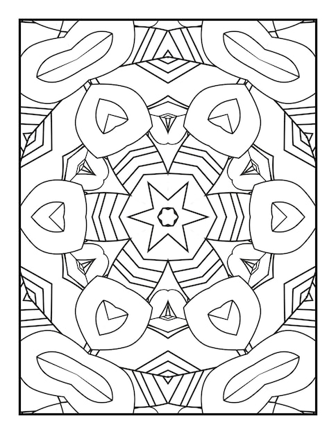 Mandala pattern coloring page for adults Mandala coloring page Floral mandala coloring page