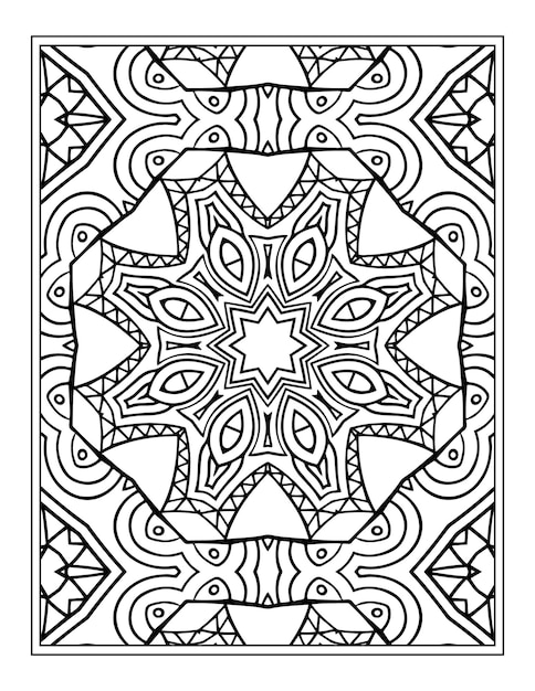 Mandala pattern coloring page kdp interior for adults mandala coloring book