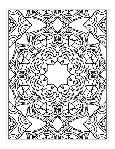 Mandala pattern coloring page Kdp Interior for adults mandala coloring book