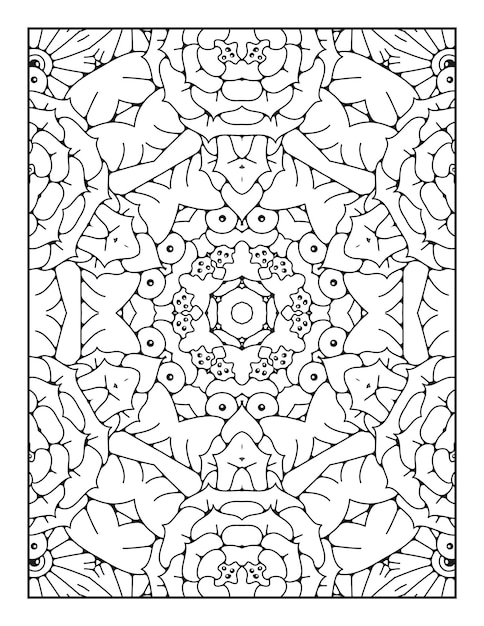 Mandala pattern coloring page Outline mandala coloring page Coloring page for kids and adults