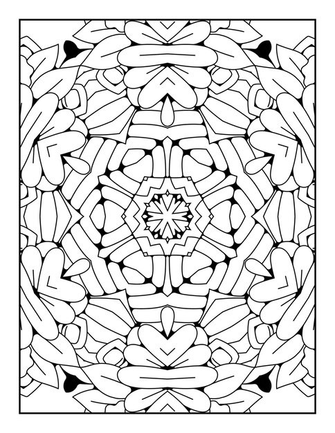 Mandala pattern coloring page Outline mandala coloring page Coloring page for kids and adults