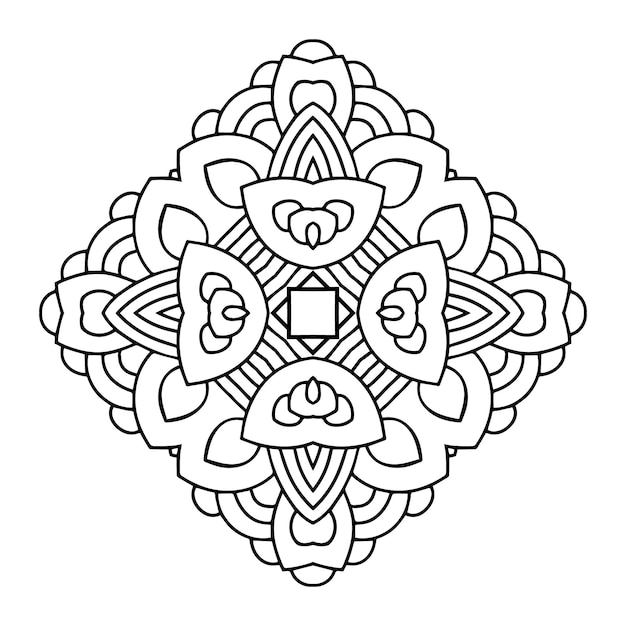the mandala pattern design with hand drawn henna tattoo pattern for background