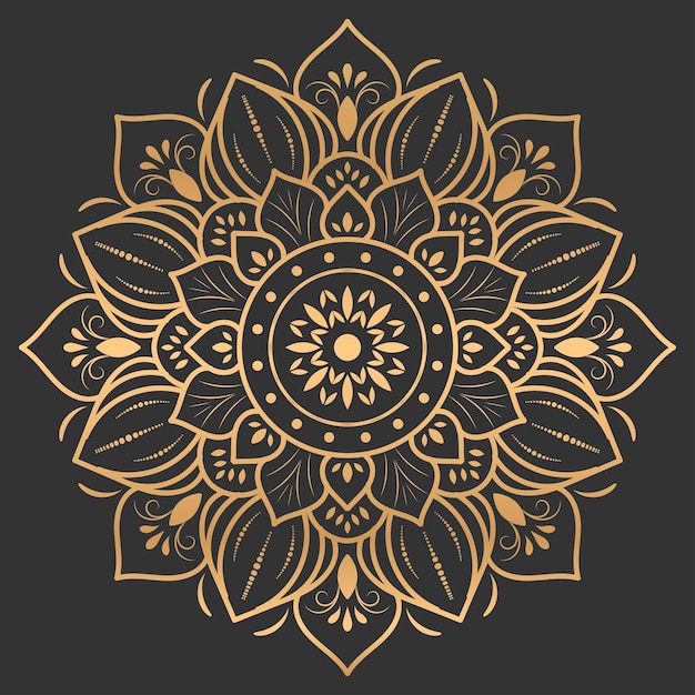 手描きの曼荼羅パターンデザイン、ベクトル曼荼羅オリエンタルパターン、花びらの花とユニークなデザイン。ページのロゴブックのコンセプトリラックスと瞑想の使用