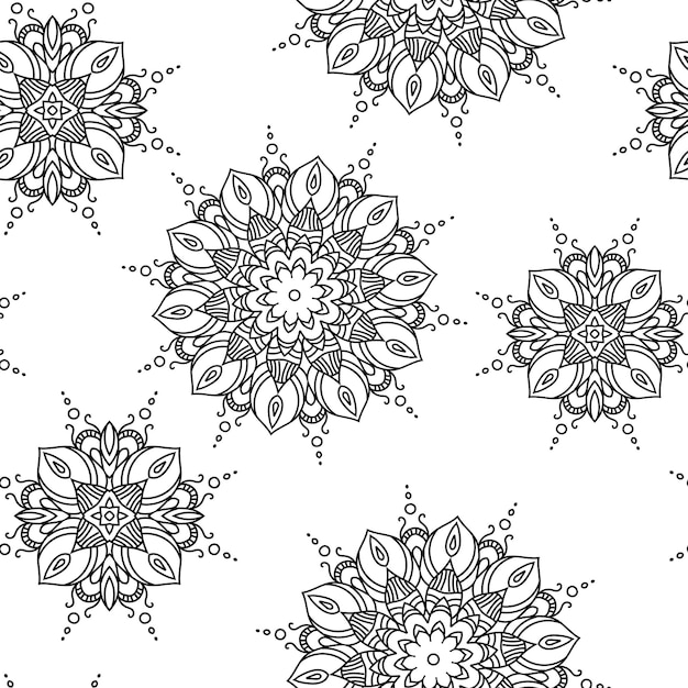 Modello di mandala. disegnato a mano texture decorative etniche illustrazione vettoriale eps 10 per il tuo design.