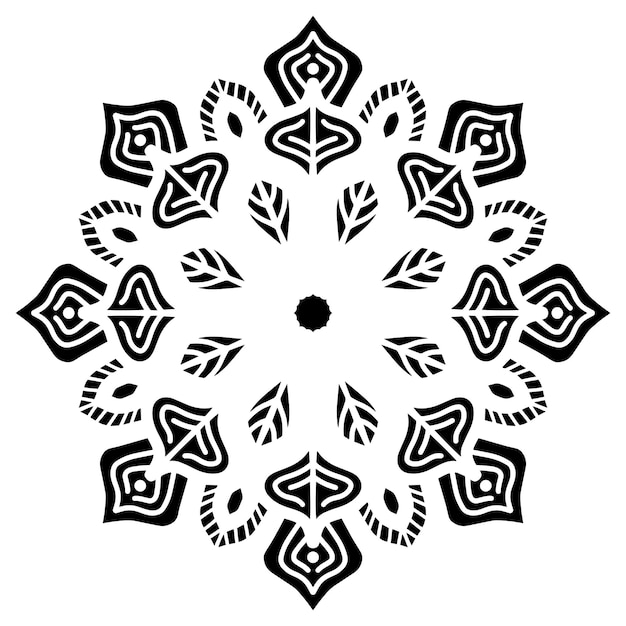 Mandala pattern stencil abstract floral ornament