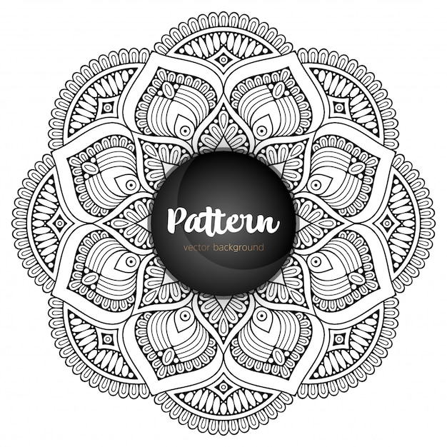 Mandala pattern stencil doodles schets