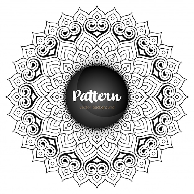 Mandala pattern stencil doodles sketch