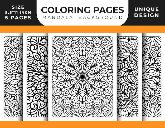 Mandala pattern vector, kdp interior and coloring pages mandala background