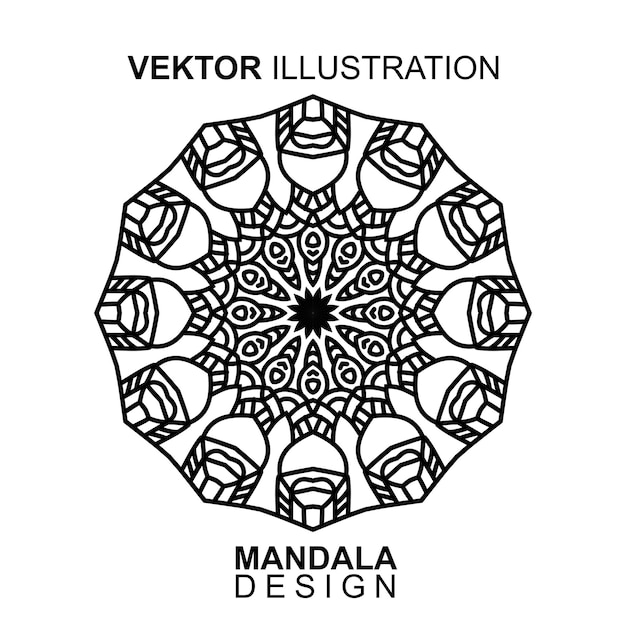 Vettore del modello della mandala. illustrazione vettoriale