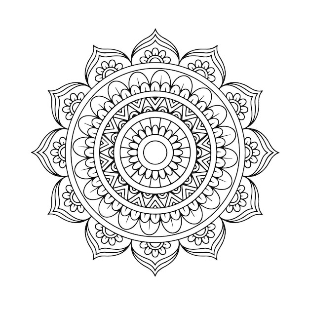 mandala pattern on a white background vector lineal mandala background