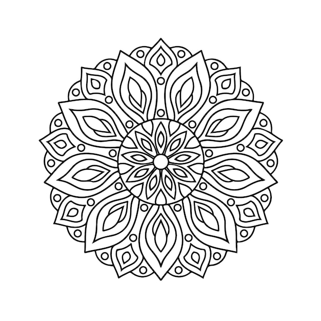 mandala pattern on a white background vector lineal mandala background