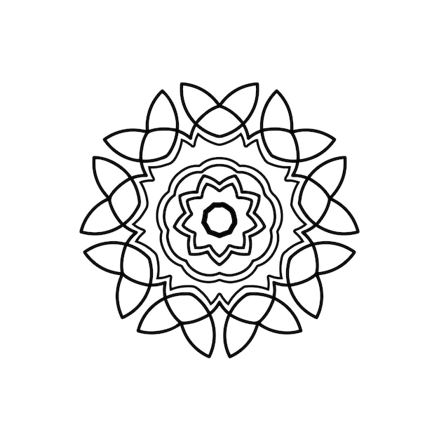 mandala pattern on a white background vector lineal mandala background