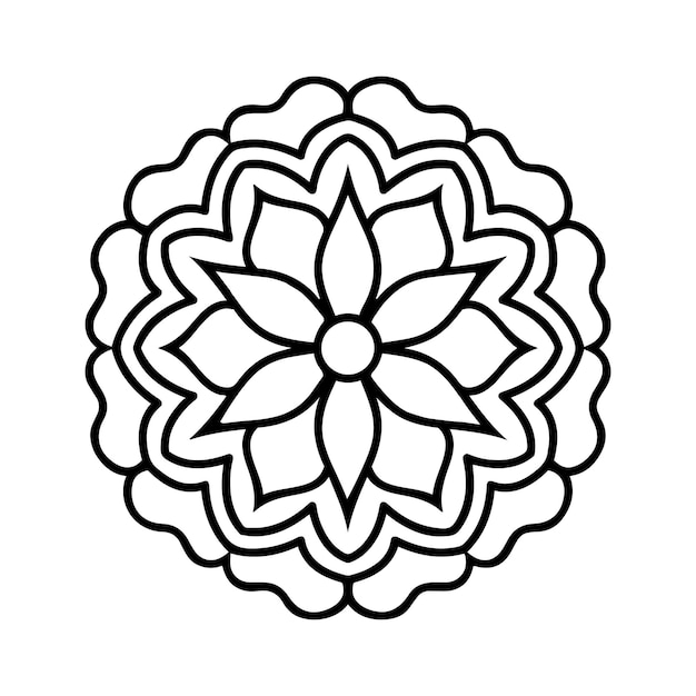 mandala pattern on a white background vector lineal mandala background