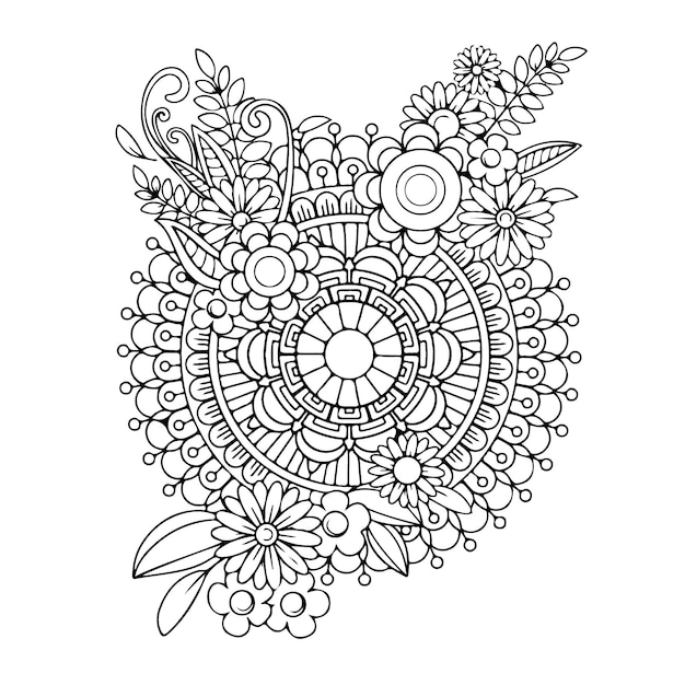 mandala pattern on a white background vector lineal mandala background