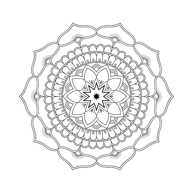 Mandala pattern on white background