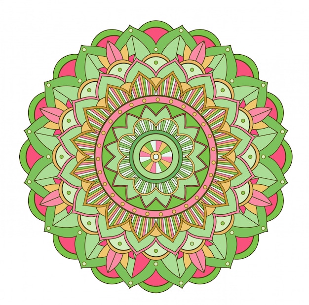 Mandala patterns on isolated 