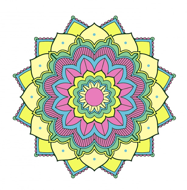 Mandala patterns on isolated