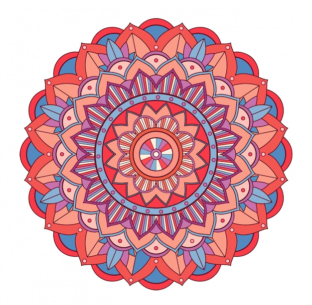 Mandala patterns on isolated