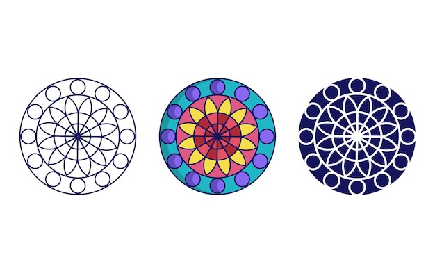 Mandala pictogram ontwerp, geometrische sieraad vector