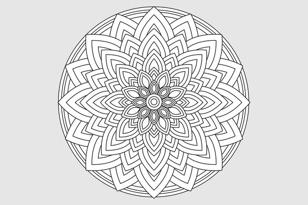 mandala plat ontwerp-logo