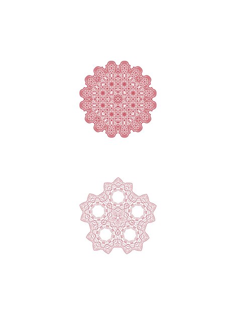 Mandala print design template on white background