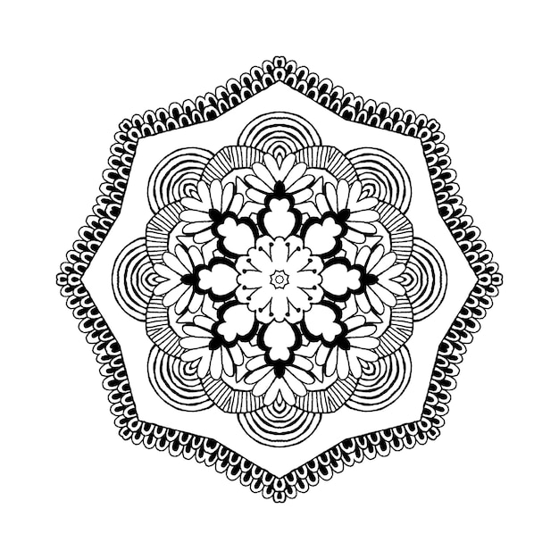 Mandala Rond oosters patroon in Indiase stijl