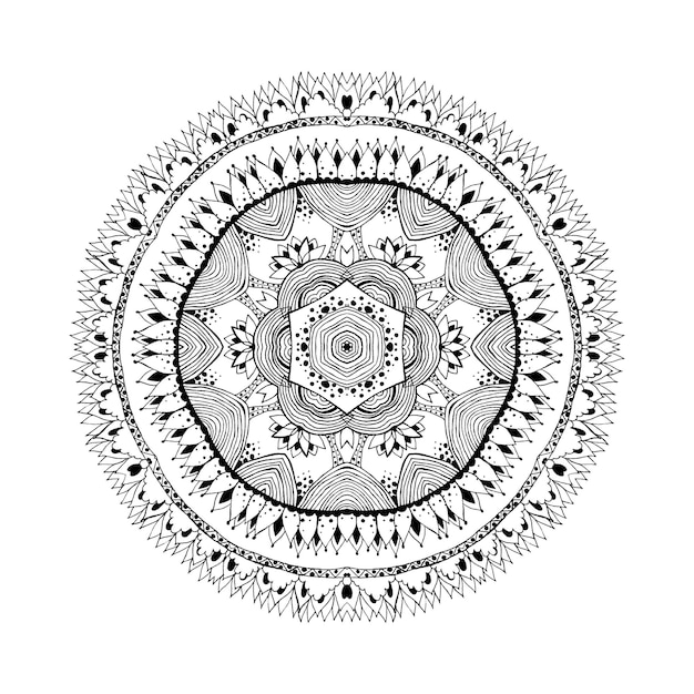 Mandala Rond oosters patroon in Indiase stijl